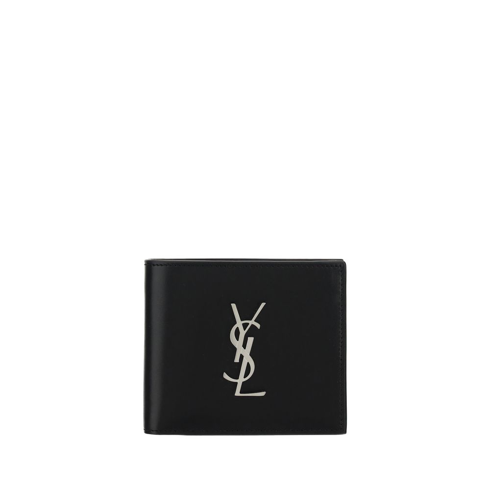 Discover the Saint Laurent Black Calf Leather Bos Taurus Wallet, a masterpiece of craftsmanship and elegance, designed for those who appreciate luxury and sophistication.