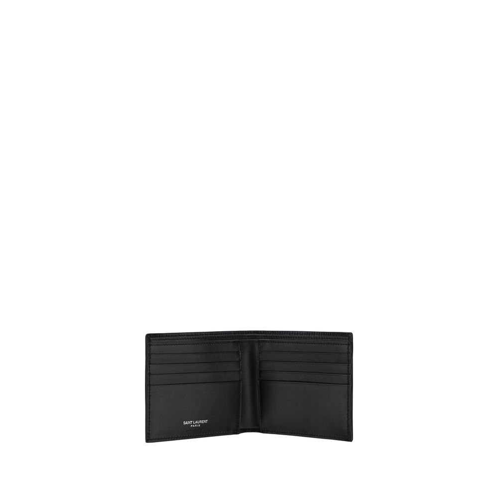 Saint Laurent Black Calf Leather Bos Taurus Wallet - Luxury Redefined