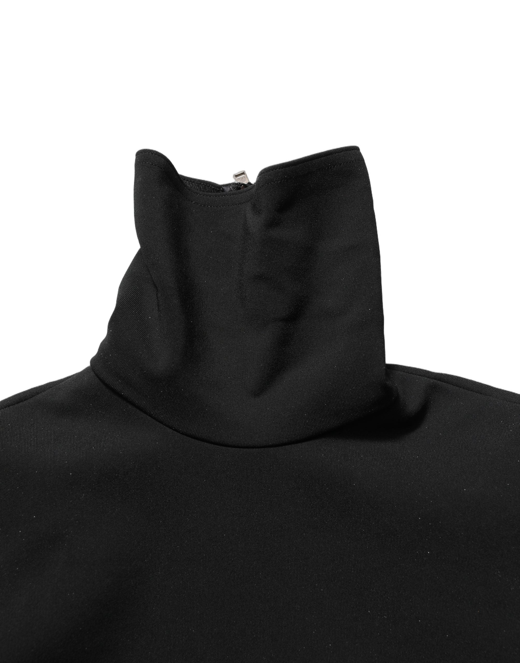 Dolce & Gabbana Black Viscose Sheath Maxi Dress - Exquisite Elegance