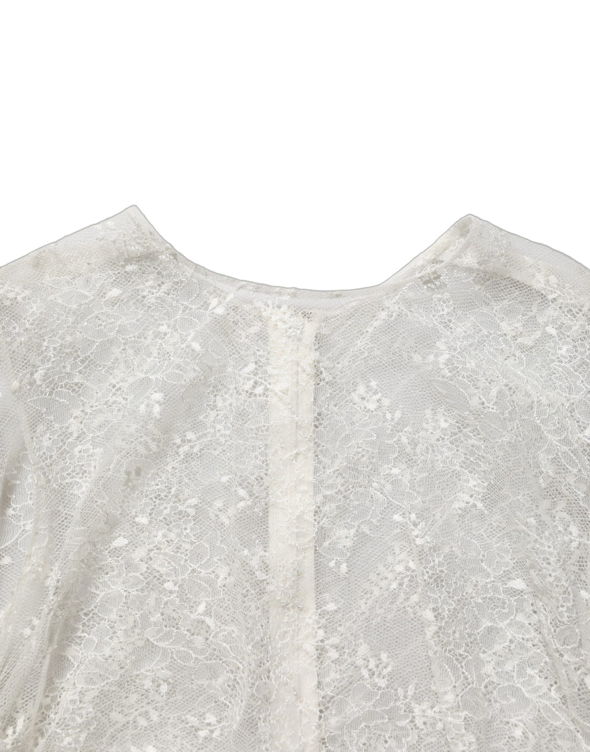 Dolce & Gabbana White Floral Lace Sheer Midi Dress Couture