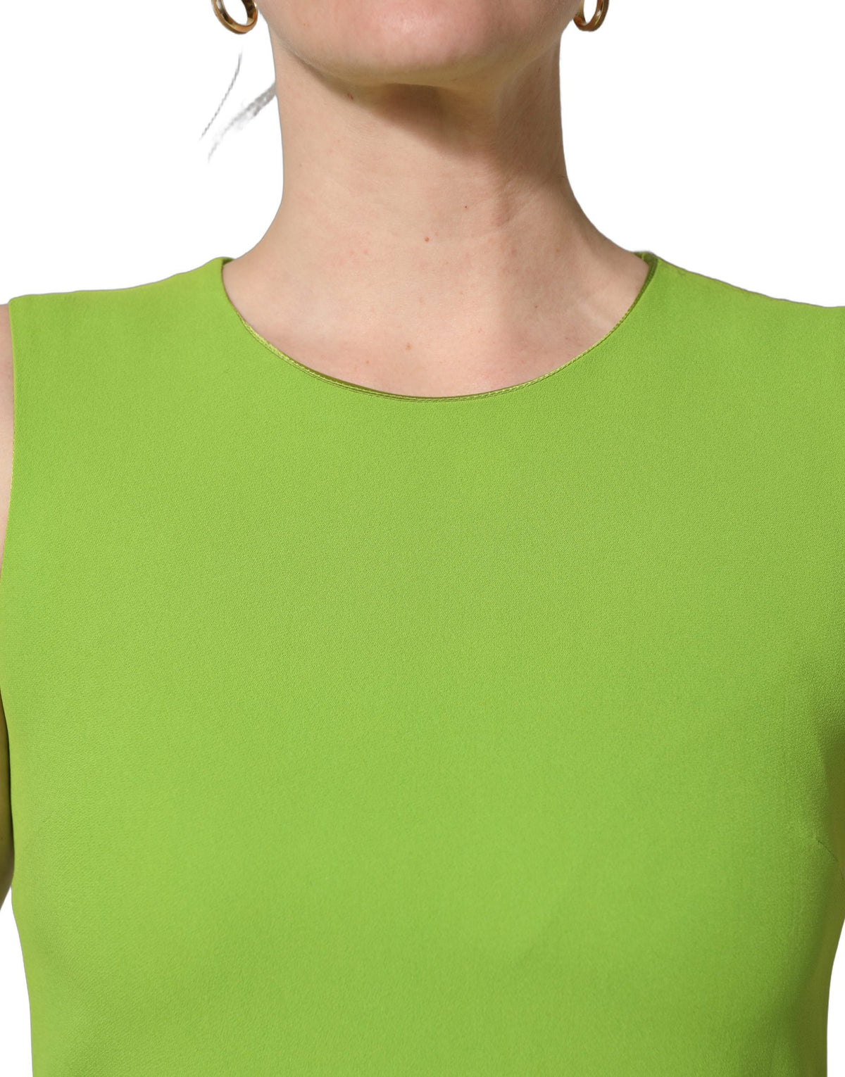 Dolce & Gabbana Green Viscose A-line Mini Dress Couture