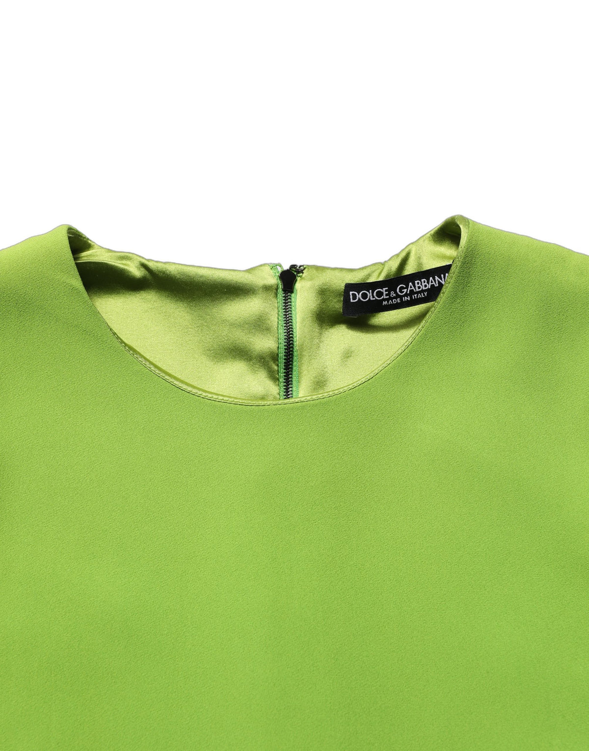 Dolce & Gabbana Green Viscose A-line Mini Dress Couture Luxury