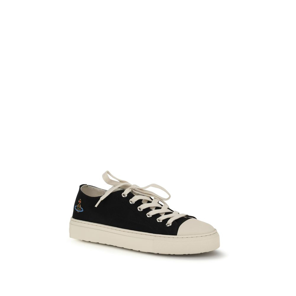 Vivienne Westwood Black Fabric Low Top Sneakers - Timeless Luxury