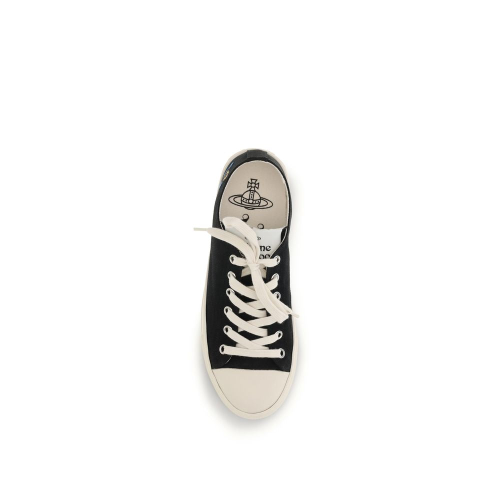 Vivienne Westwood Black Fabric Low Top Sneakers - Timeless Luxury