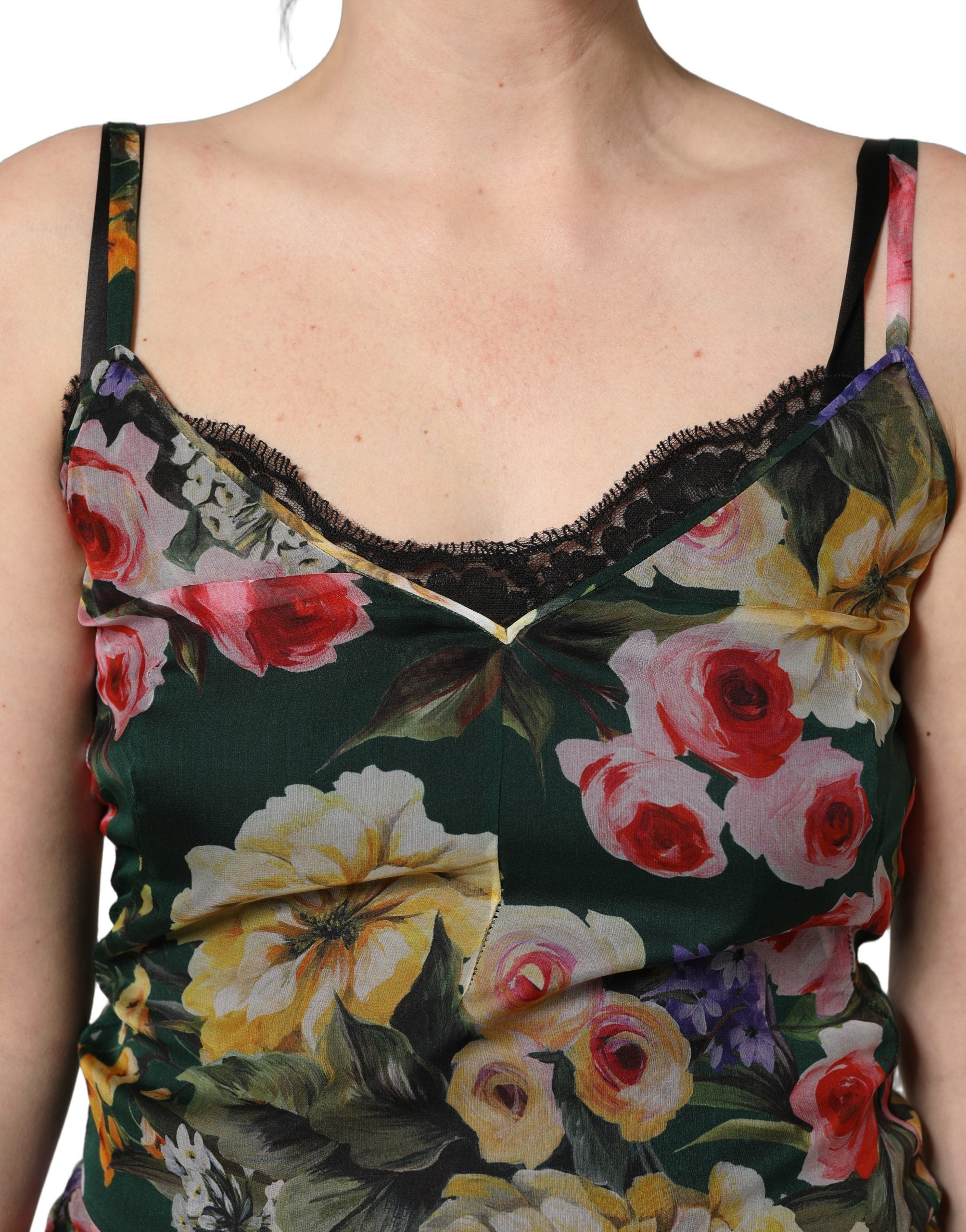 Dolce & Gabbana Floral Print Silk Mini Dress - Exquisite Elegance