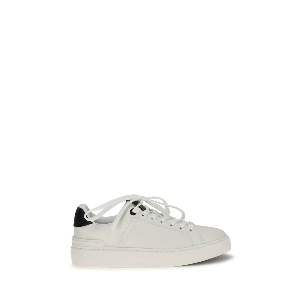 Balmain Black Calf Leather Bos Taurus Sneakers - Luxurious Elegance