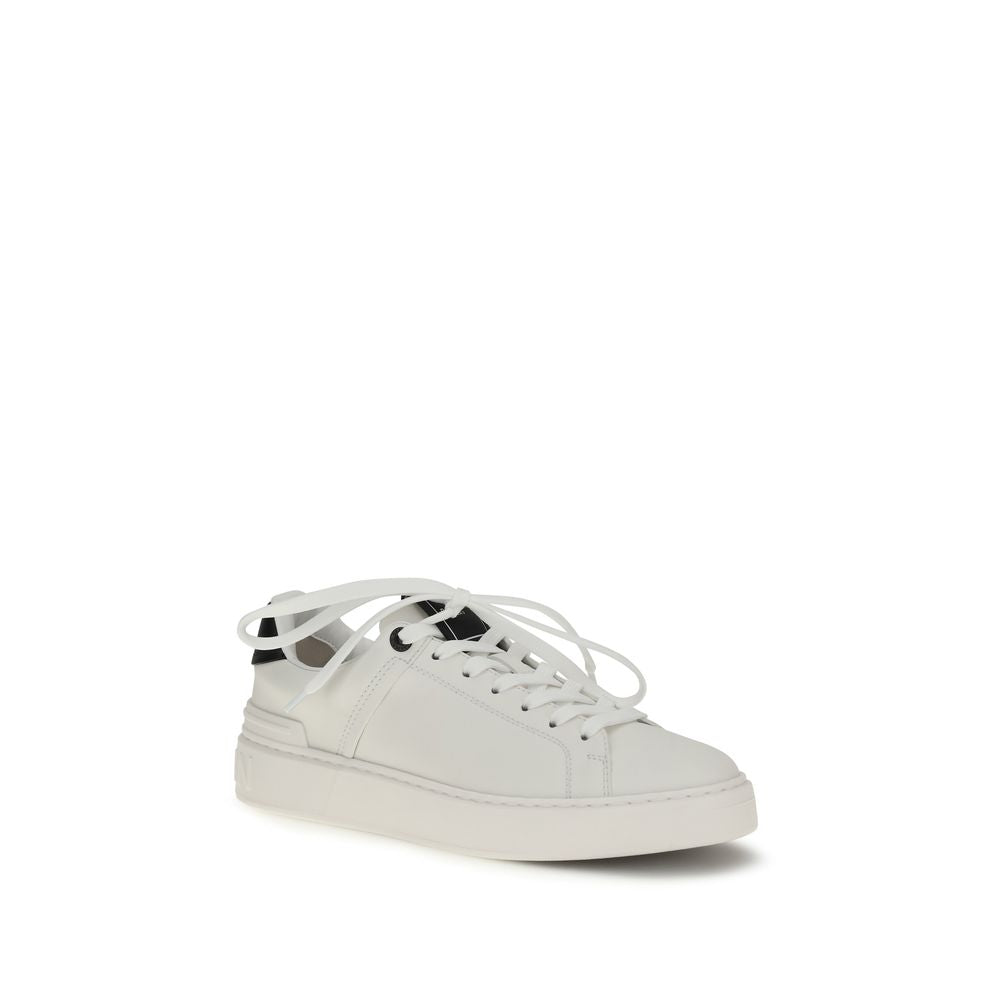 Balmain Black Calf Leather Bos Taurus Low Top Sneakers - Luxury Redefined