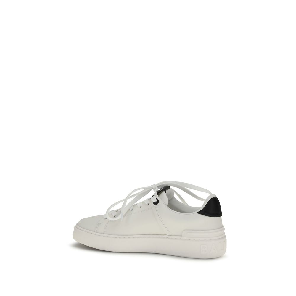 Balmain Black Calf Leather Bos Taurus Low Top Sneakers - Luxury Redefined