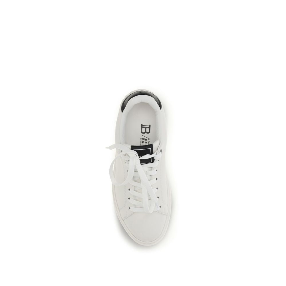 Balmain Black Calf Leather Bos Taurus Sneakers - Elevate Your Elegance