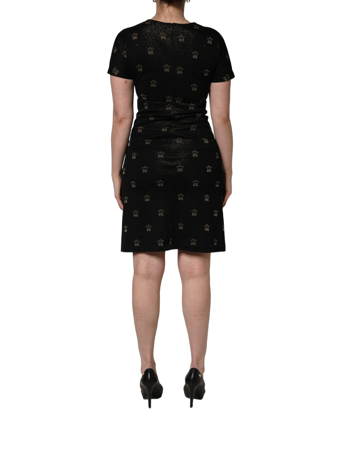 Dolce & Gabbana Black DG Crown Sheath Dress - Exquisite Elegance