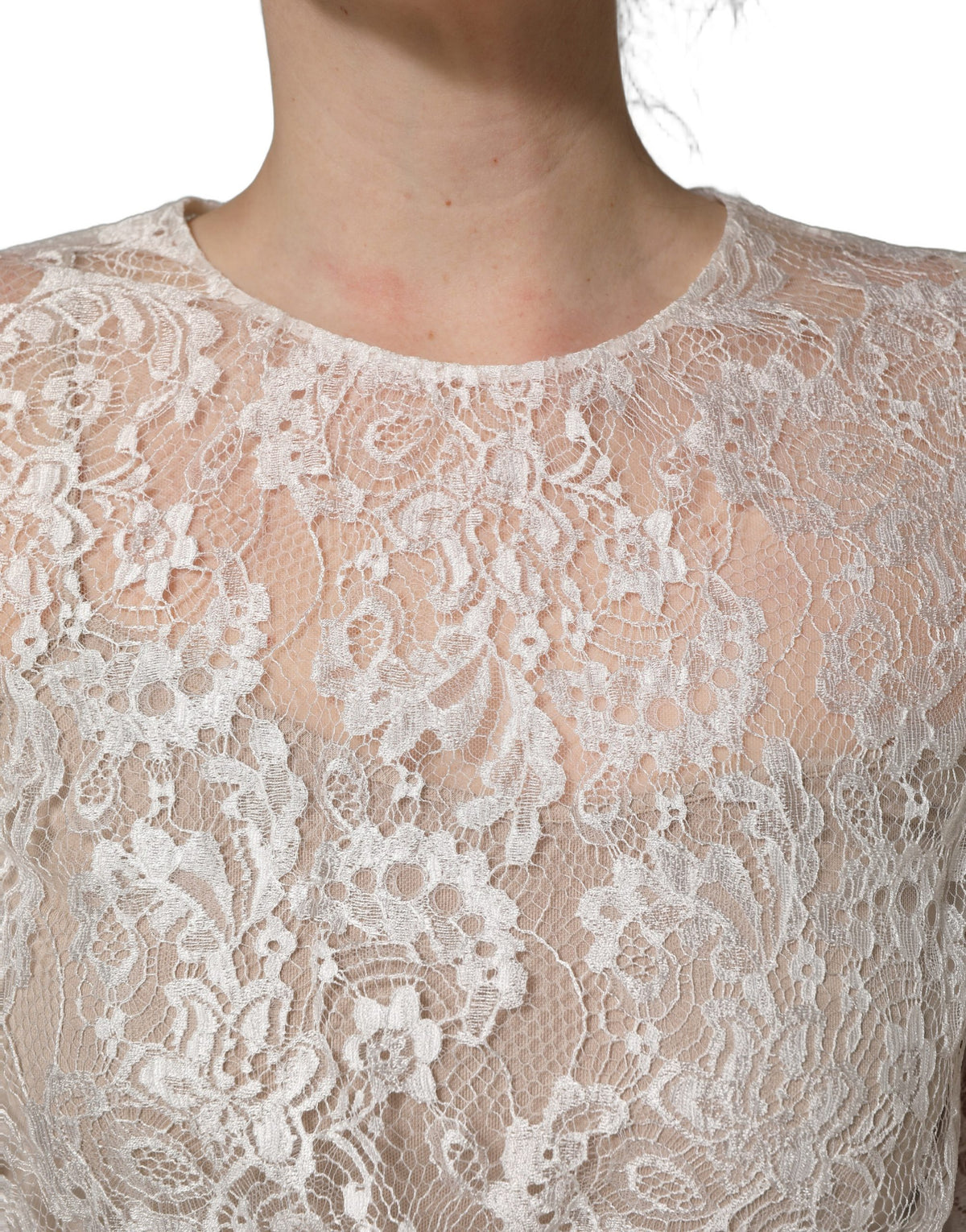 Dolce & Gabbana Sheath Dress: Exquisite Lace & Silk Elegance