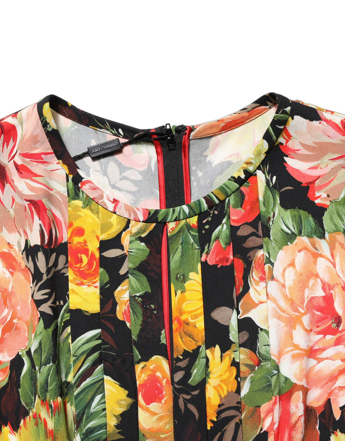 Dolce & Gabbana Floral Print Midi Dress - Artisanal Elegance