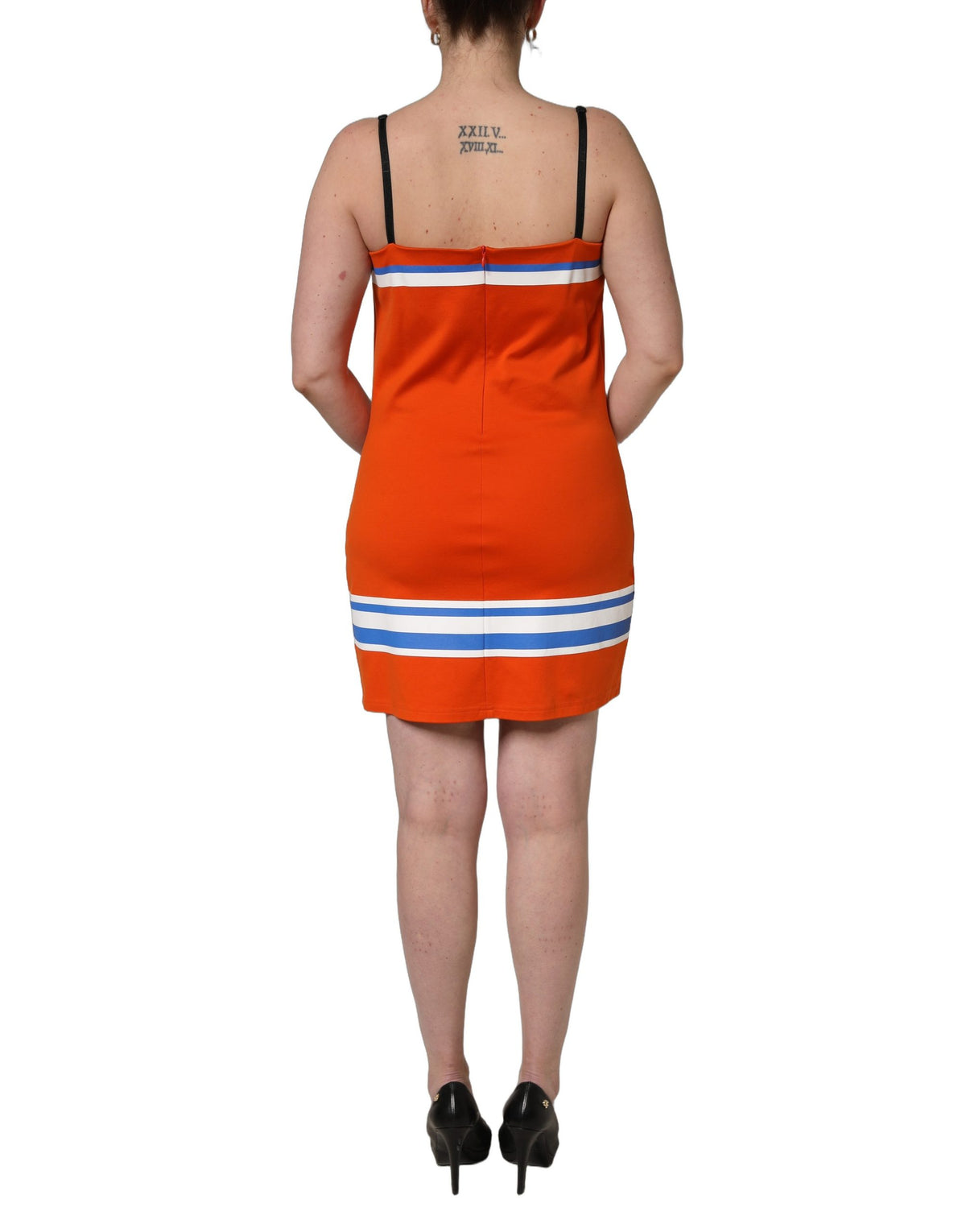 Dolce & Gabbana Orange Cotton Superbowl Mini Dress Couture