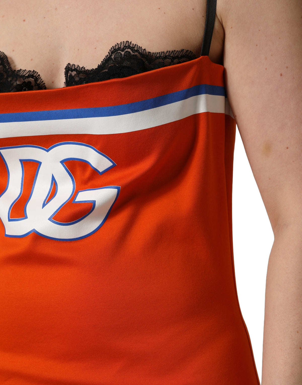 Dolce & Gabbana Orange Cotton Superbowl Mini Dress Couture