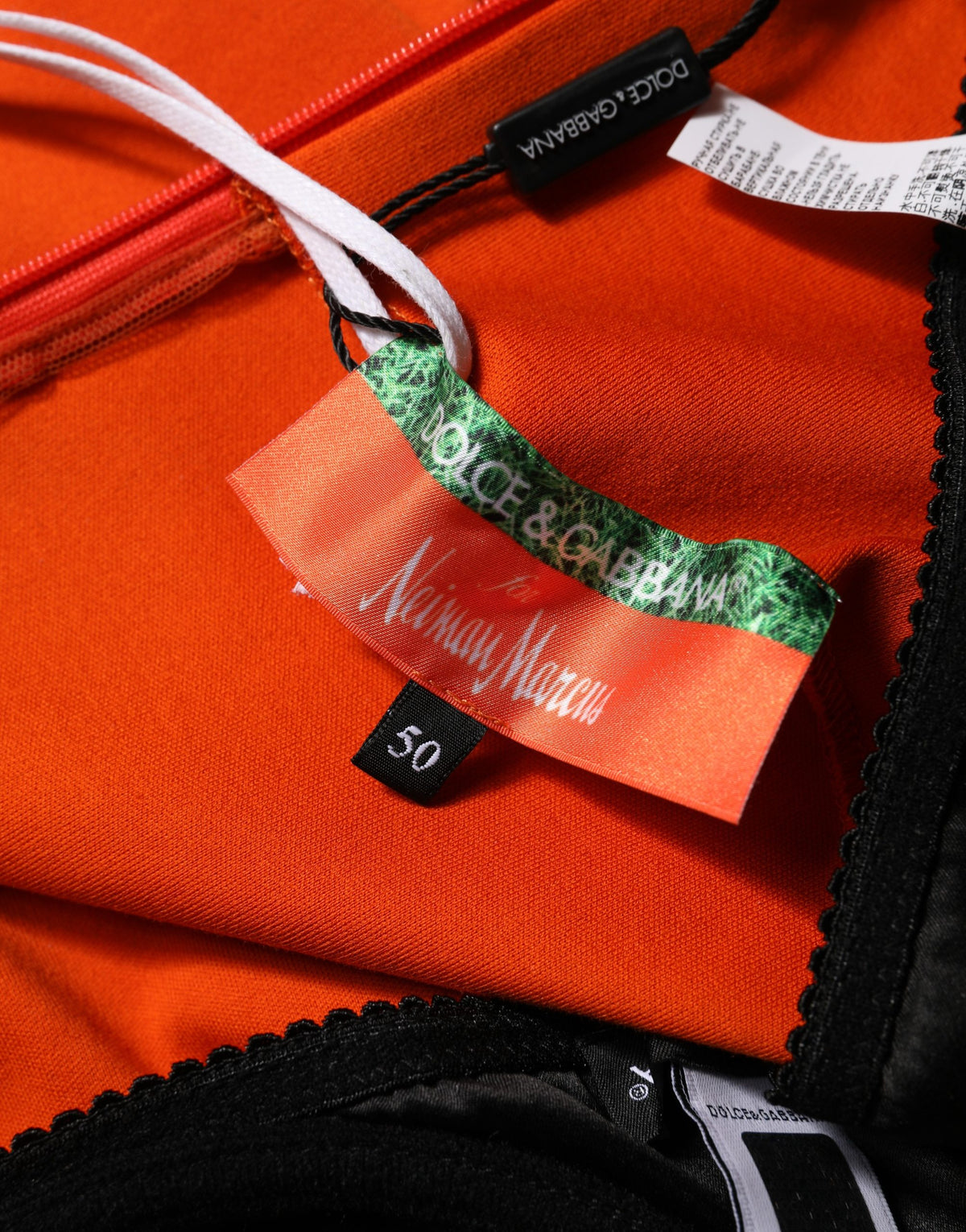 Dolce & Gabbana Orange Cotton Superbowl Mini Dress Couture