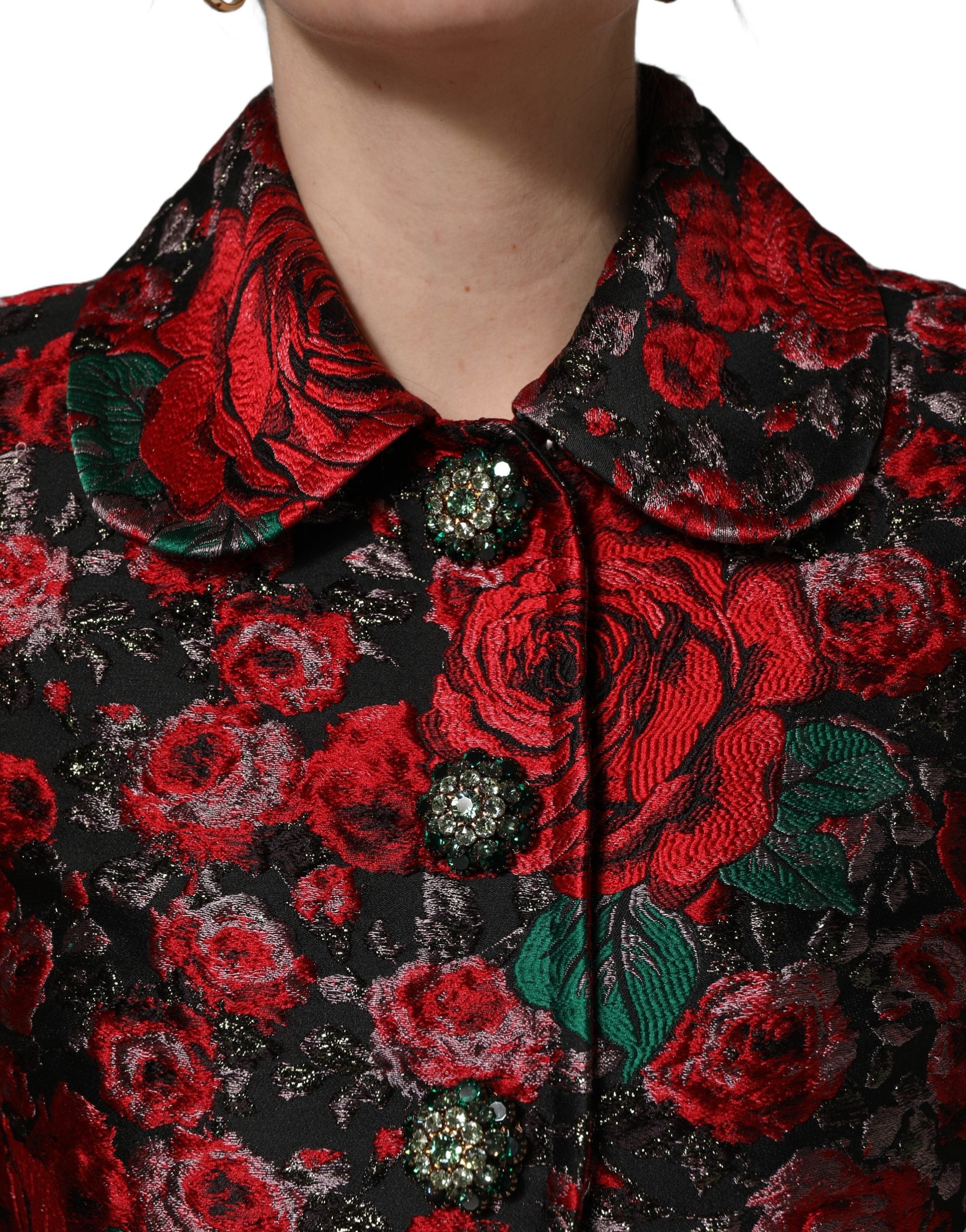 Elevate your wardrobe with the Dolce & Gabbana Multicolor Floral Brocade Button Blazer Jacket, a masterpiece of Italian craftsmanship that exudes luxury and sophistication.