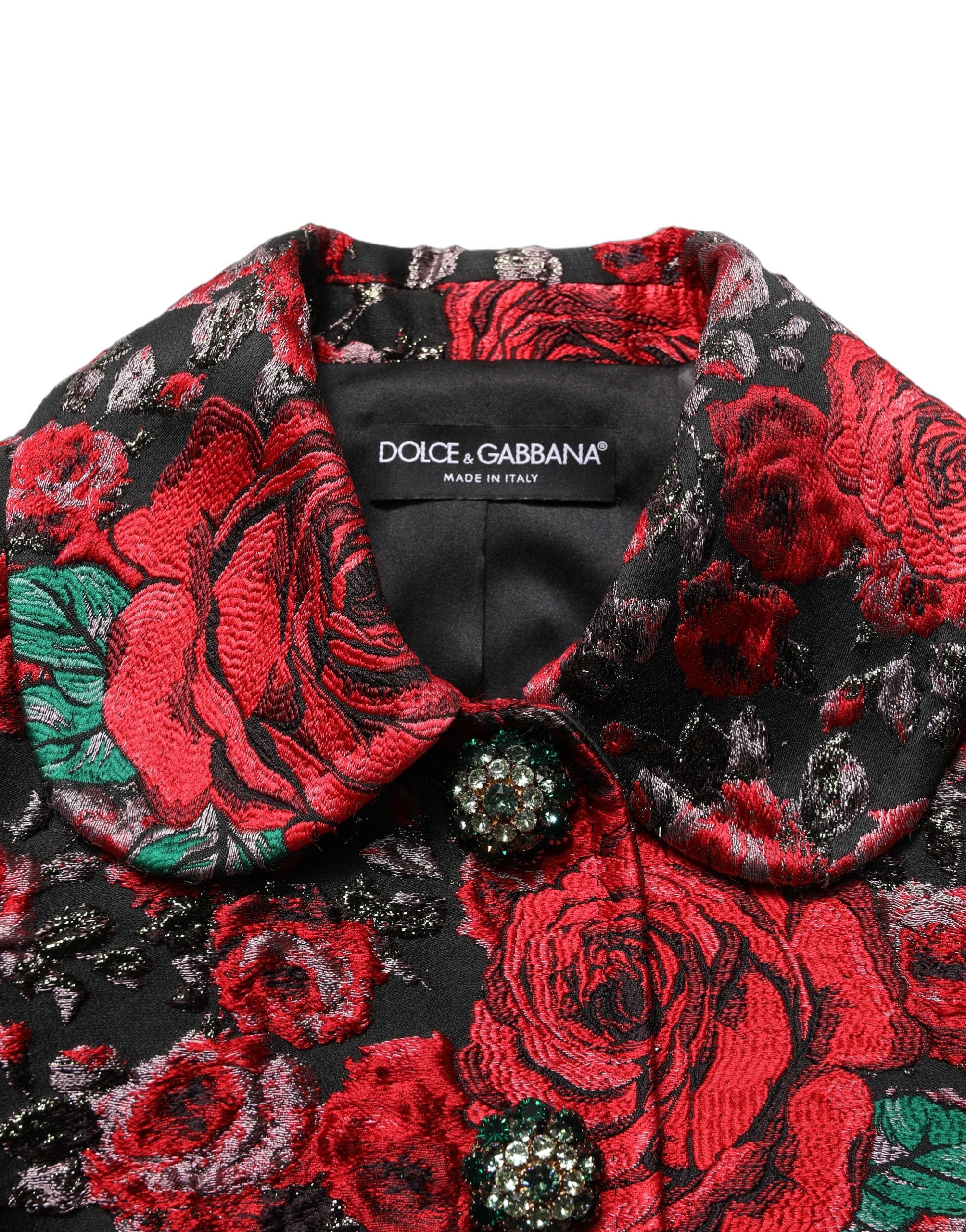 Indulge in the exquisite Dolce & Gabbana Multicolor Floral Brocade Button Blazer Jacket, a masterpiece of Italian craftsmanship that elevates your wardrobe with luxurious elegance.