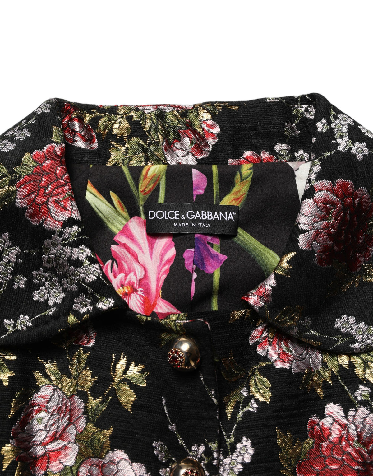 Dolce & Gabbana Multicolor Floral Brocade Blazer Jacket Couture