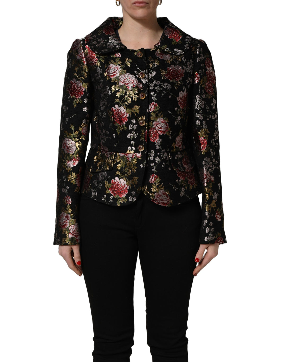 Dolce & Gabbana Floral Brocade Blazer Jacket - Timeless Elegance