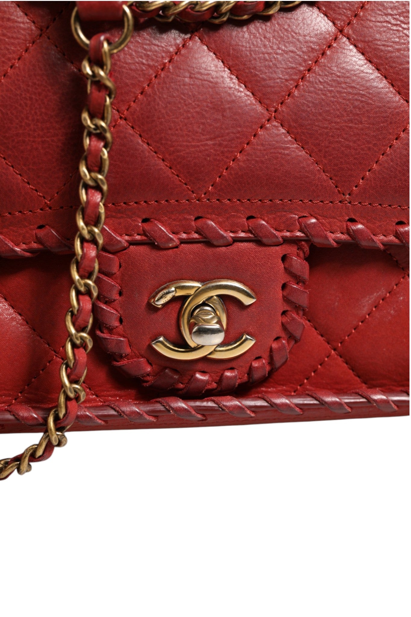 Chanel Mini Flap Bag - Artisanal Luxury Red Lambskin Elegance