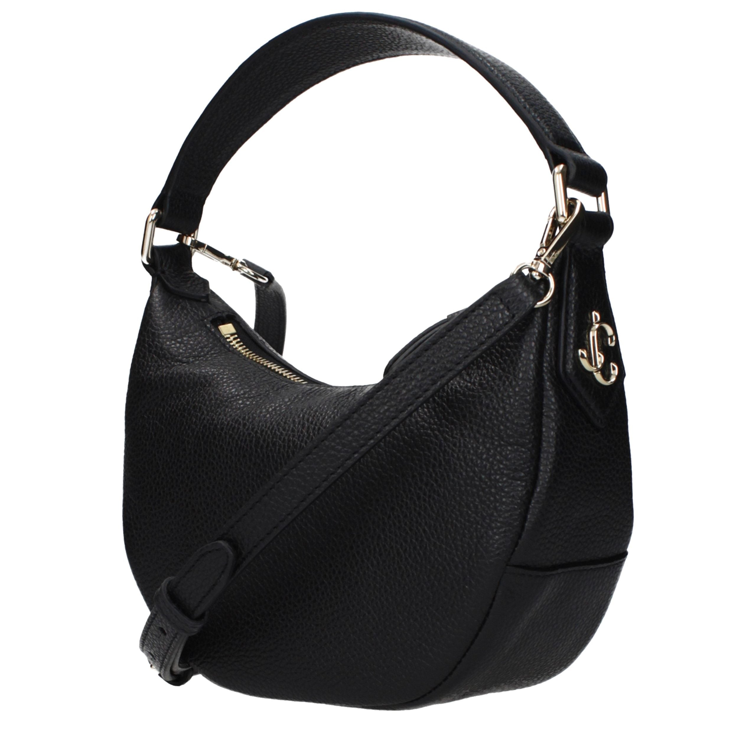 Indulge in the exquisite craftsmanship of the Jimmy Choo Black Leather Handbag, a timeless statement of luxury that elevates every ensemble with effortless sophistication.