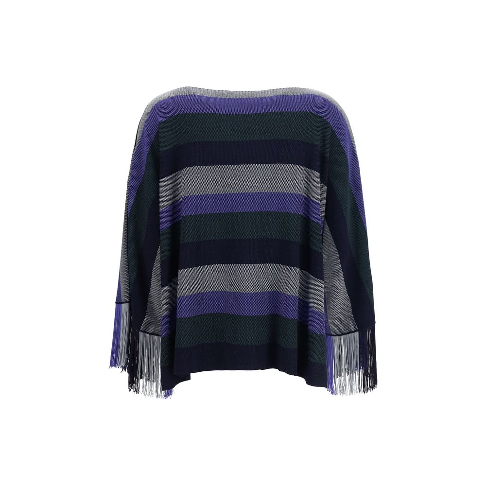 Giorgio Armani Blue Viscose Sweater - Artisanal Luxury Elegance