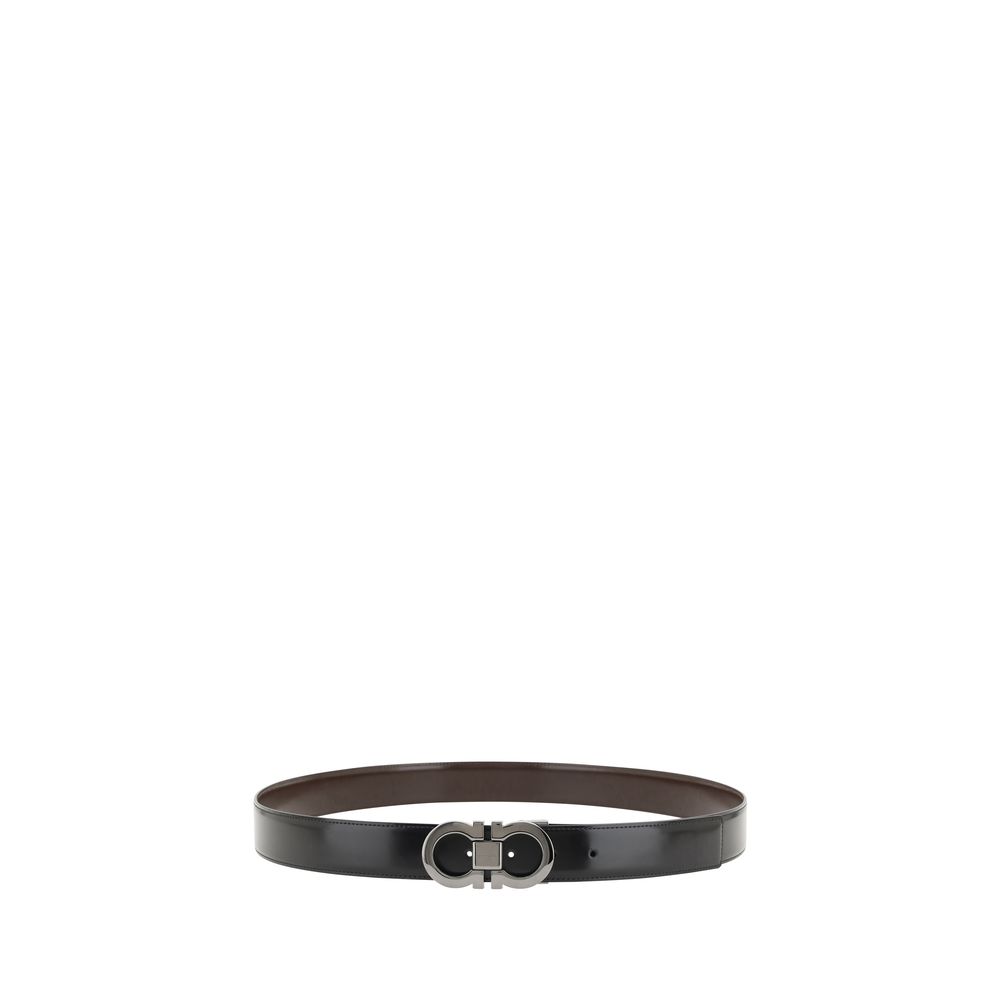 Ferragamo Black Calf Leather Belt – Exquisite Luxury Accessory