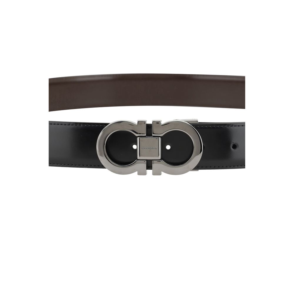 Ferragamo Black Calf Leather Belt – Timeless Luxury Accessory