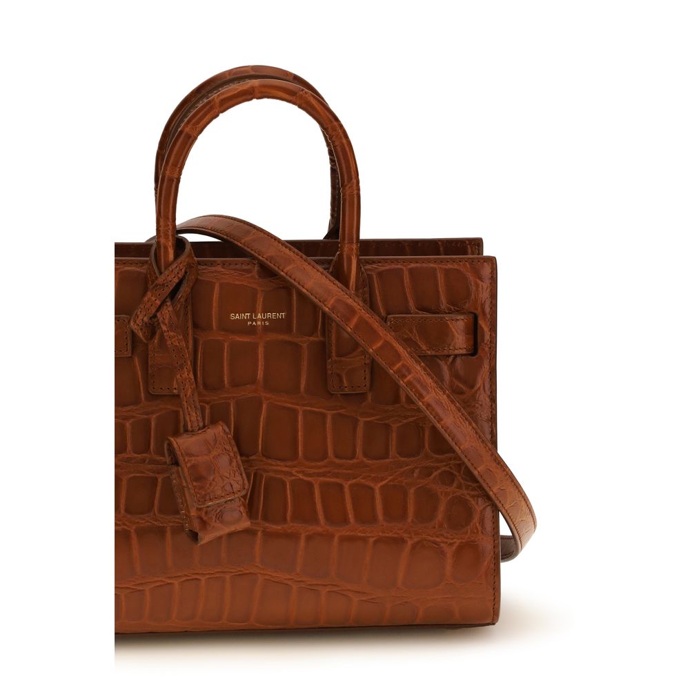 Saint Laurent Brown Calf Leather Bos Taurus Shoulder Bag