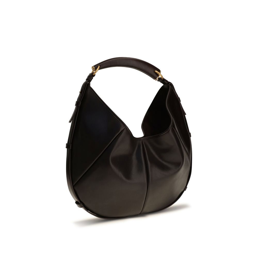 Saint Laurent Brown Calf Leather Bos Taurus Shoulder Bag - Luxury Redefined
