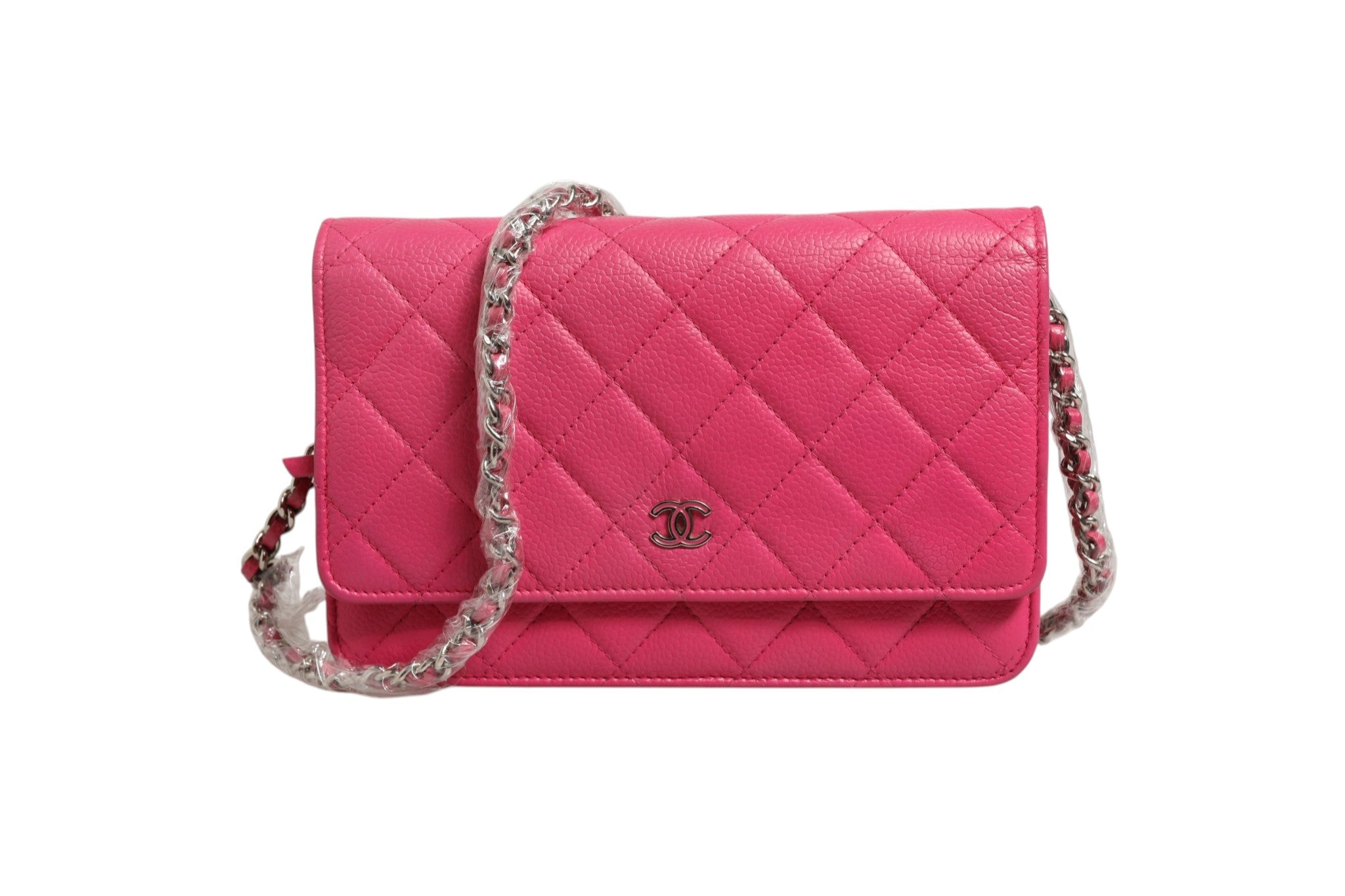 Chanel Pink Quilted Lambskin Wallet On Chain - Artisanal Luxury