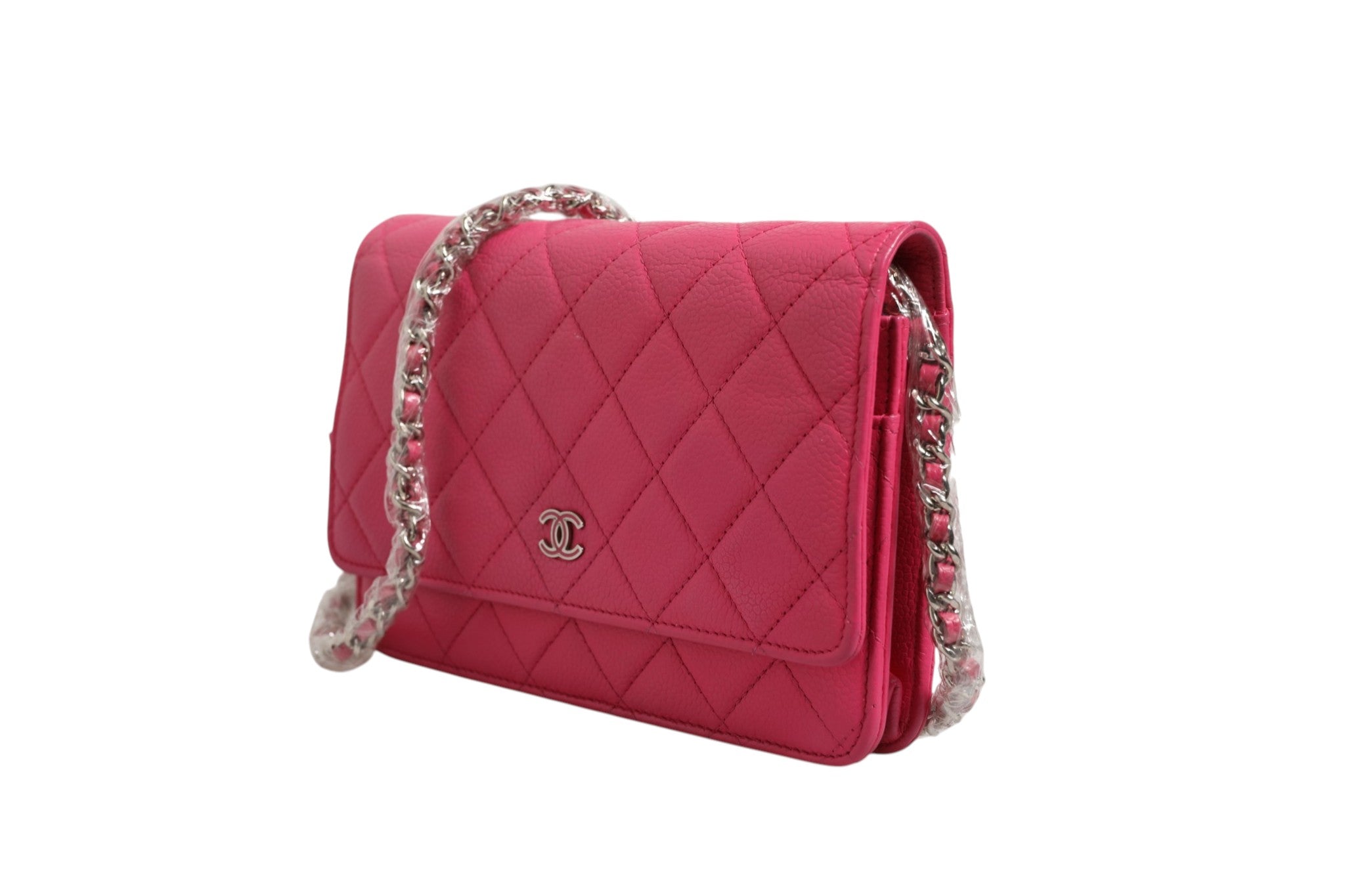 Chanel Pink Quilted Lambskin Wallet On Chain - Artisanal Luxury