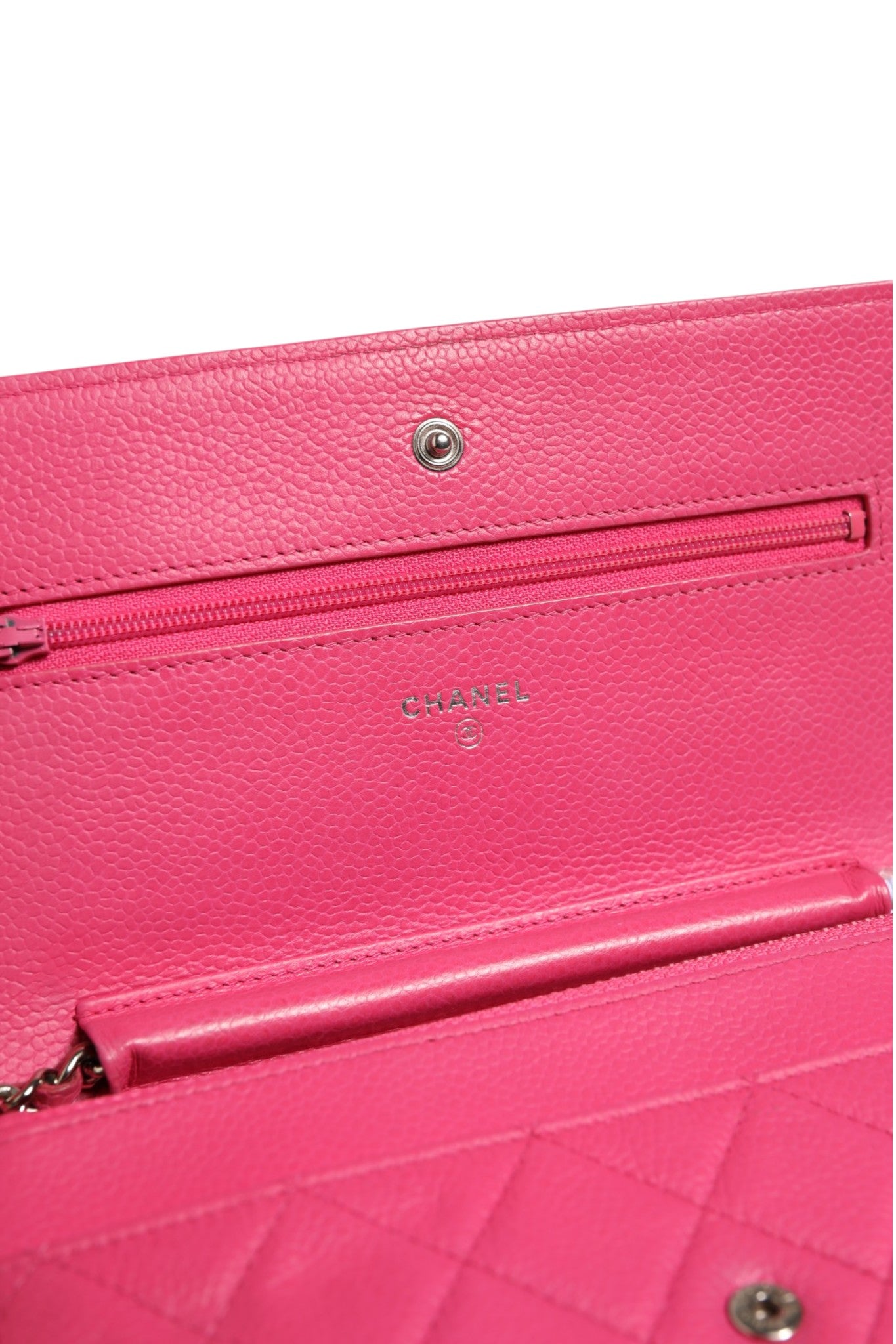 Chanel Pink Quilted Lambskin Wallet On Chain - Artisanal Luxury