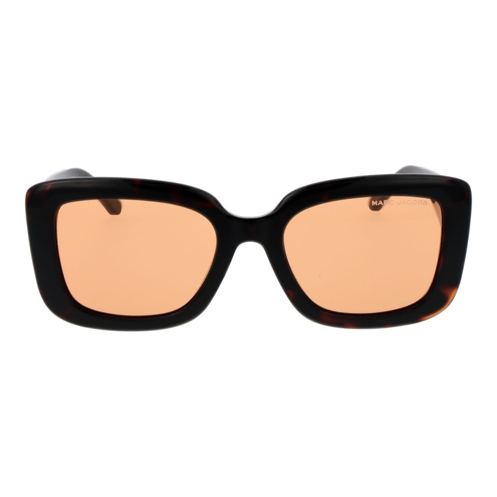 Elevate your style with Marc Jacobs Brown Plastic Sunglasses, a luxurious accessory that embodies sophistication and timeless elegance for the discerning fashion connoisseur.