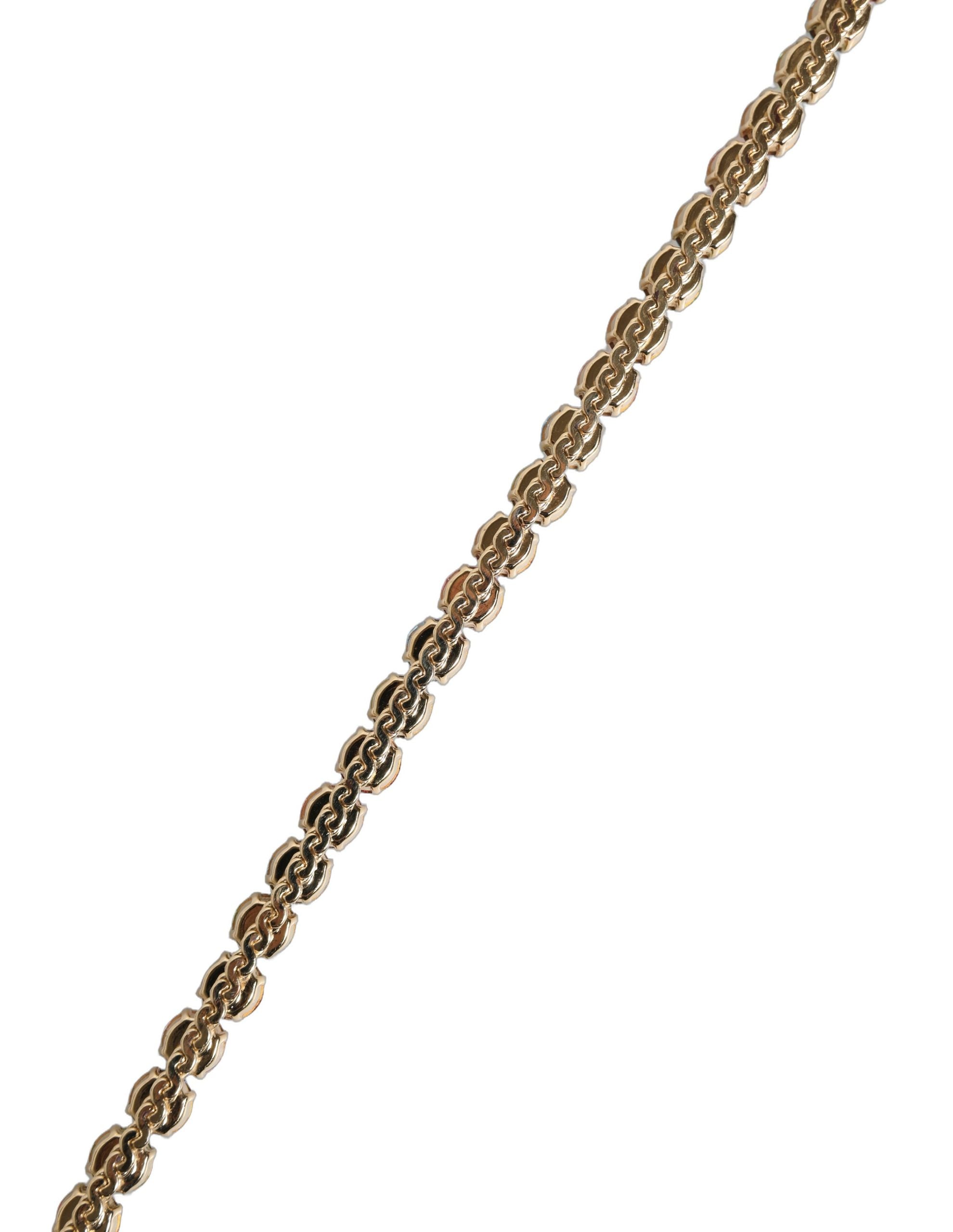 Dolce & Gabbana Pink Leather Crystal Chain Belt - Exquisite Elegance