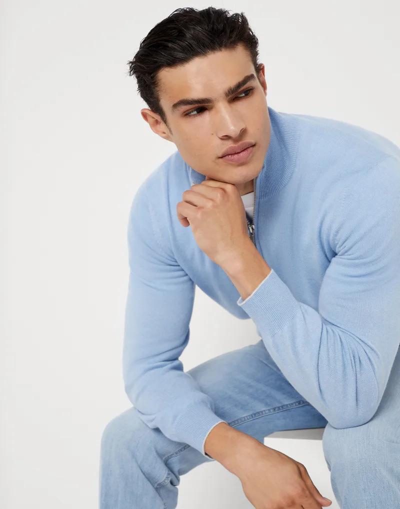 Brunello Cucinelli Turquoise Cashmere Sweater