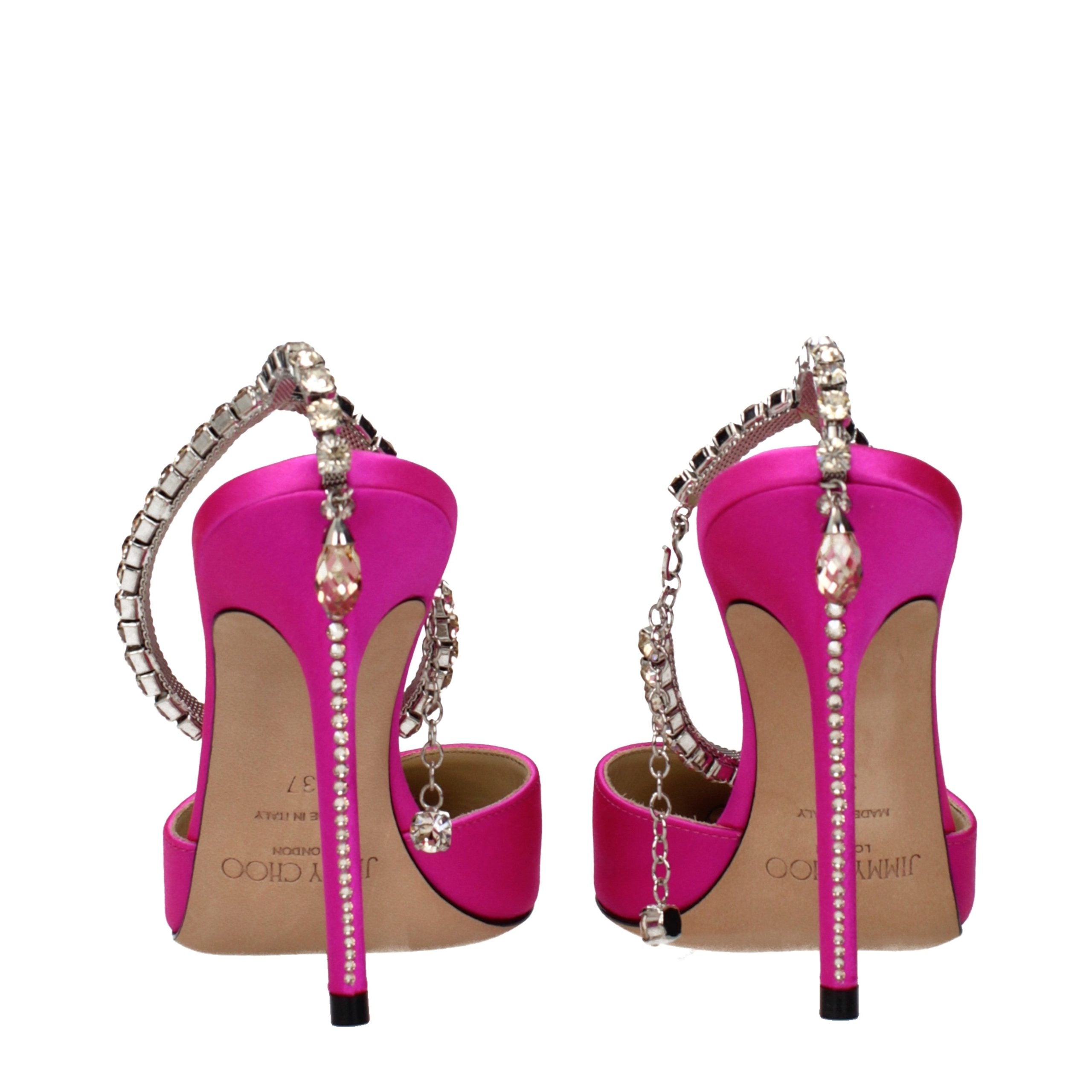 Elevate your elegance with Jimmy Choo Pink Satin Stiletto Heel Sandals, where exquisite craftsmanship meets luxurious allure, perfect for any sophisticated occasion.