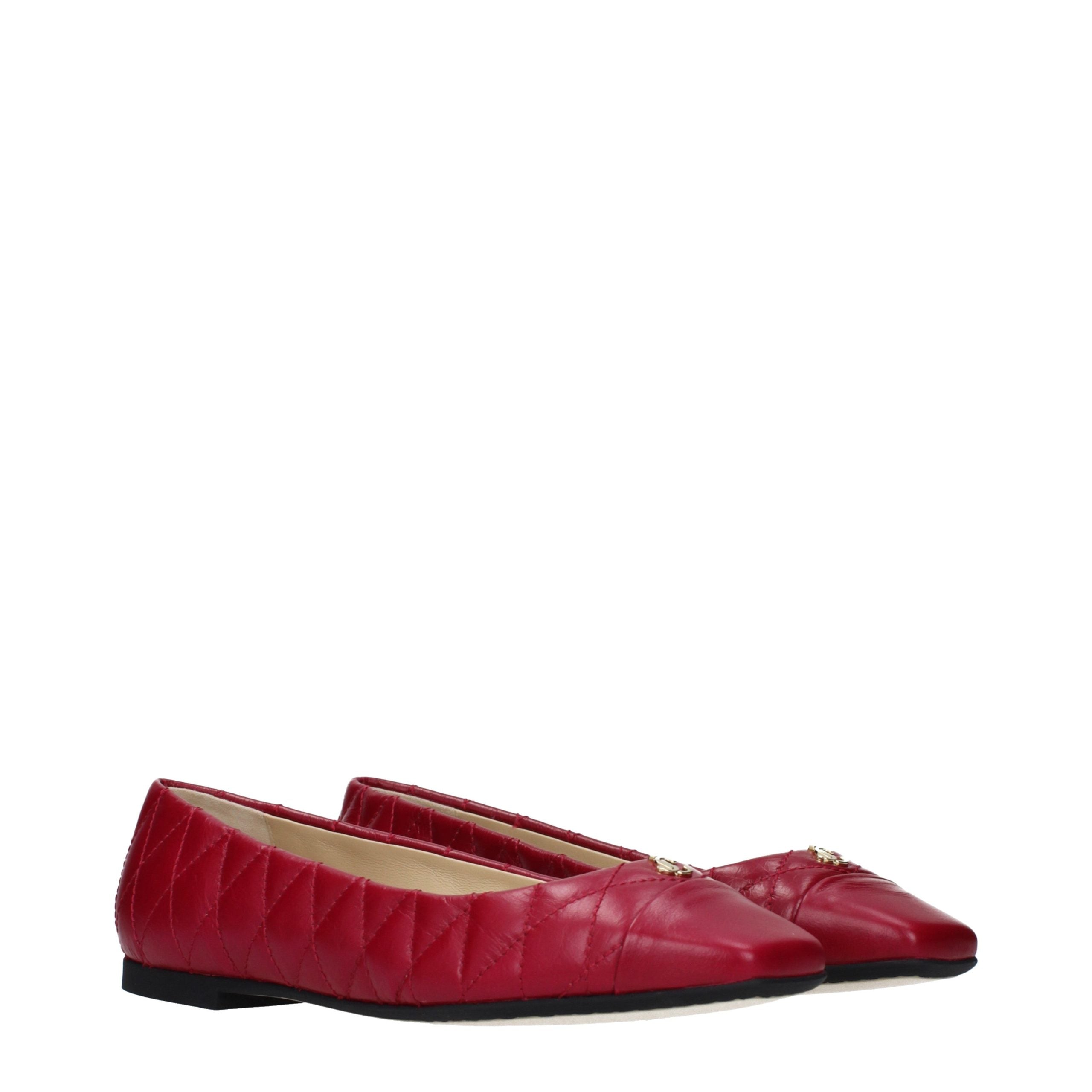 Step into refined elegance with Jimmy Choo Pink Leather Ballet Flats, where artisanal craftsmanship meets timeless sophistication, perfect for any occasion.