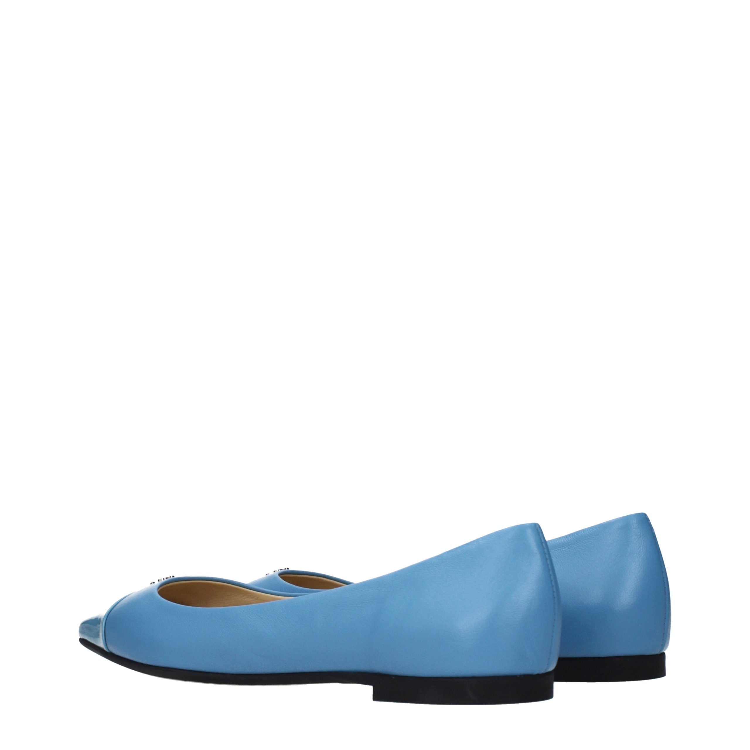 Indulge in the elegance of Jimmy Choo Light Blue Leather Ballet Flats, where luxurious craftsmanship meets timeless style, perfect for the discerning connoisseur.