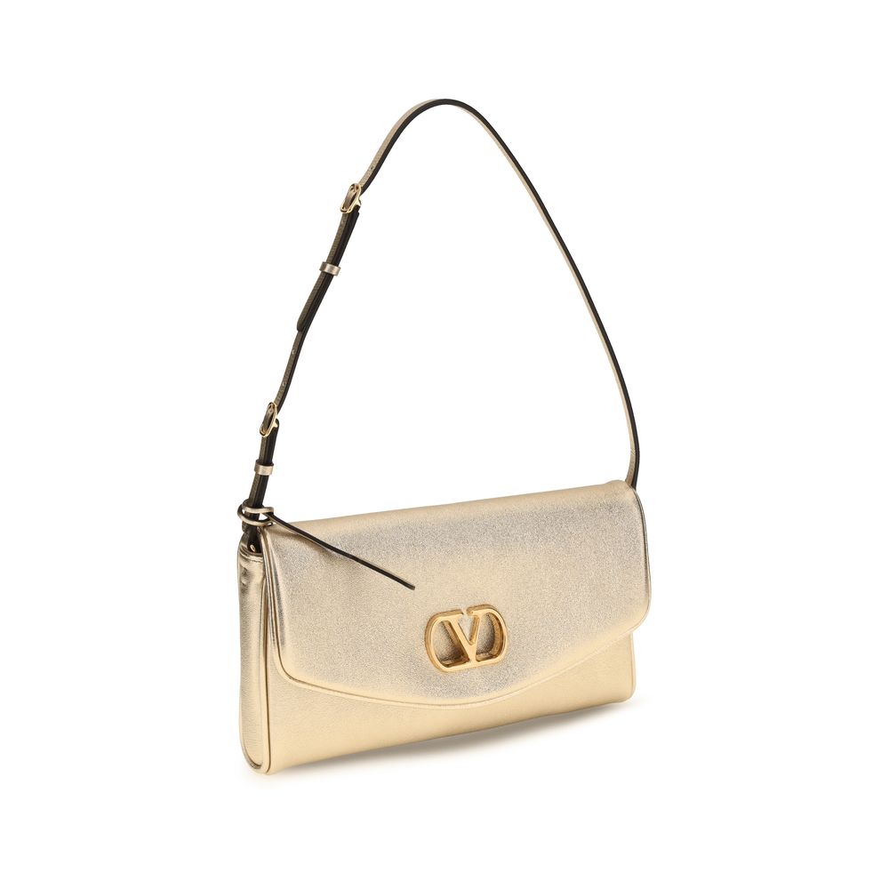 Valentino Garavani Gold Lamb Ovis Aries Aries Clutch Bag