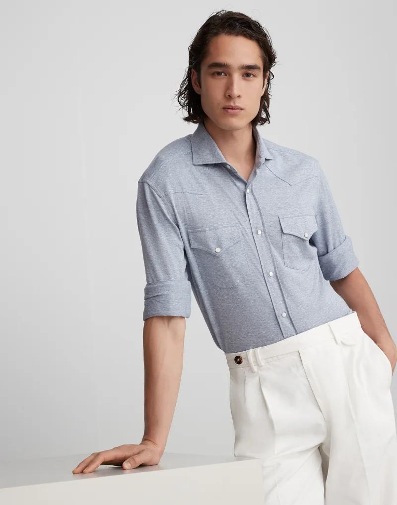 Brunello Cucinelli Natural Linen Shirt