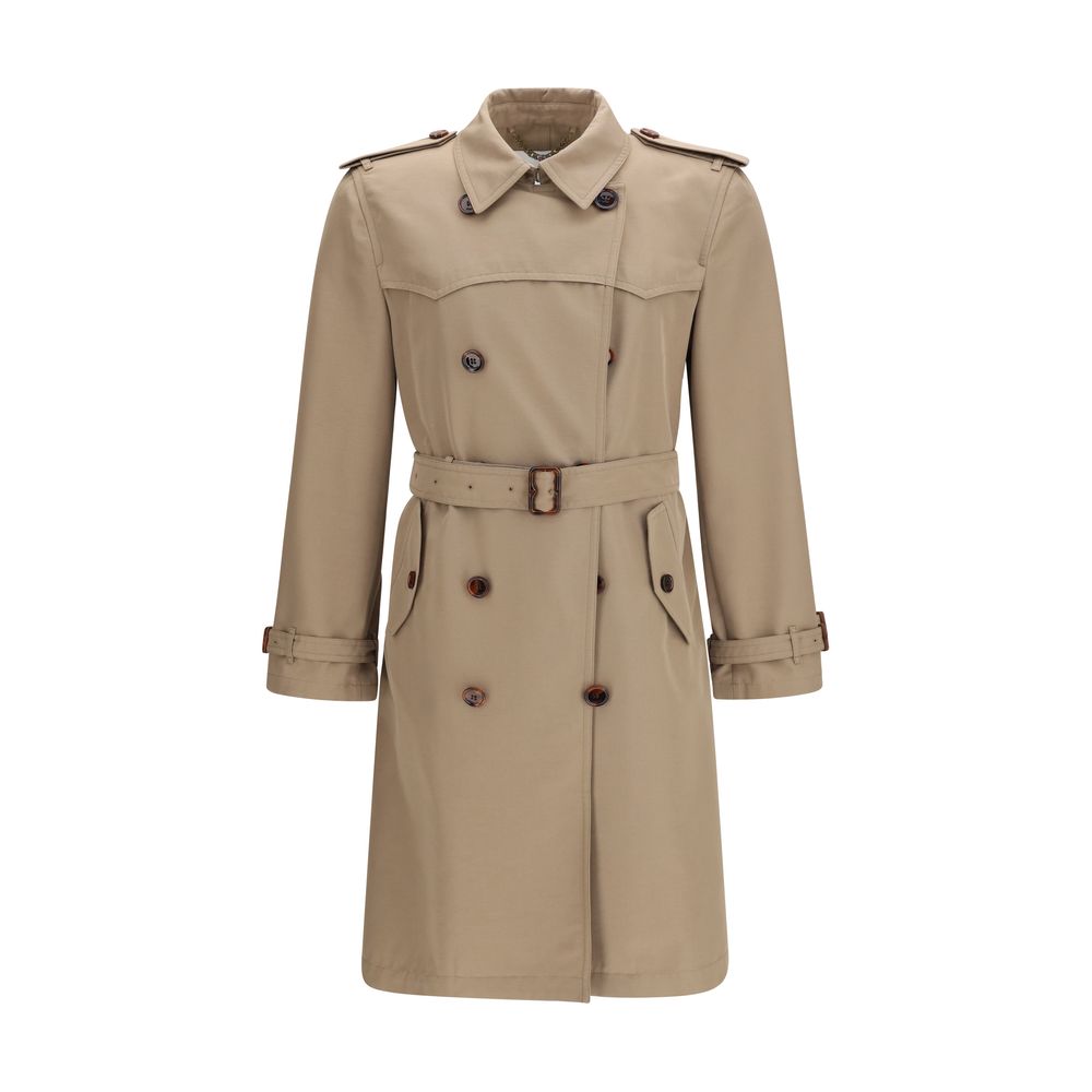 Burberry Brown Silk Coat - Timeless Couture Elegance
