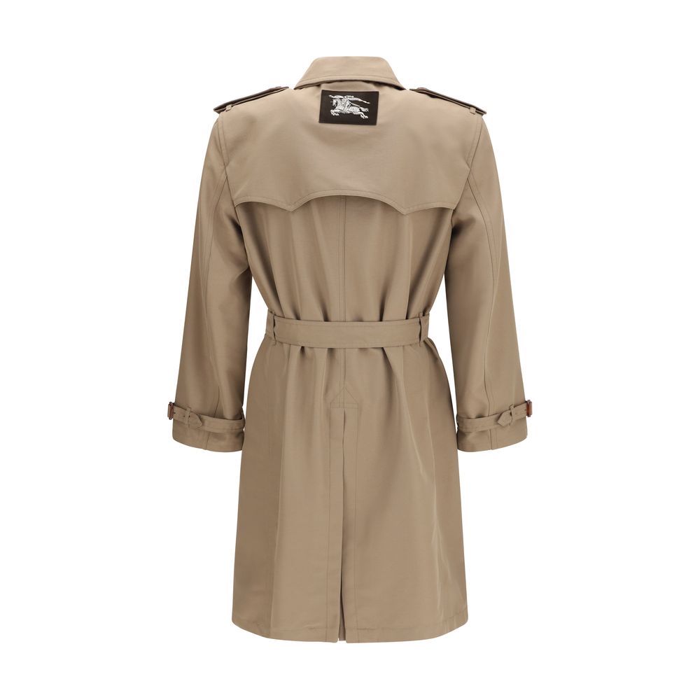 Burberry Brown Silk Coat - Timeless Couture Elegance