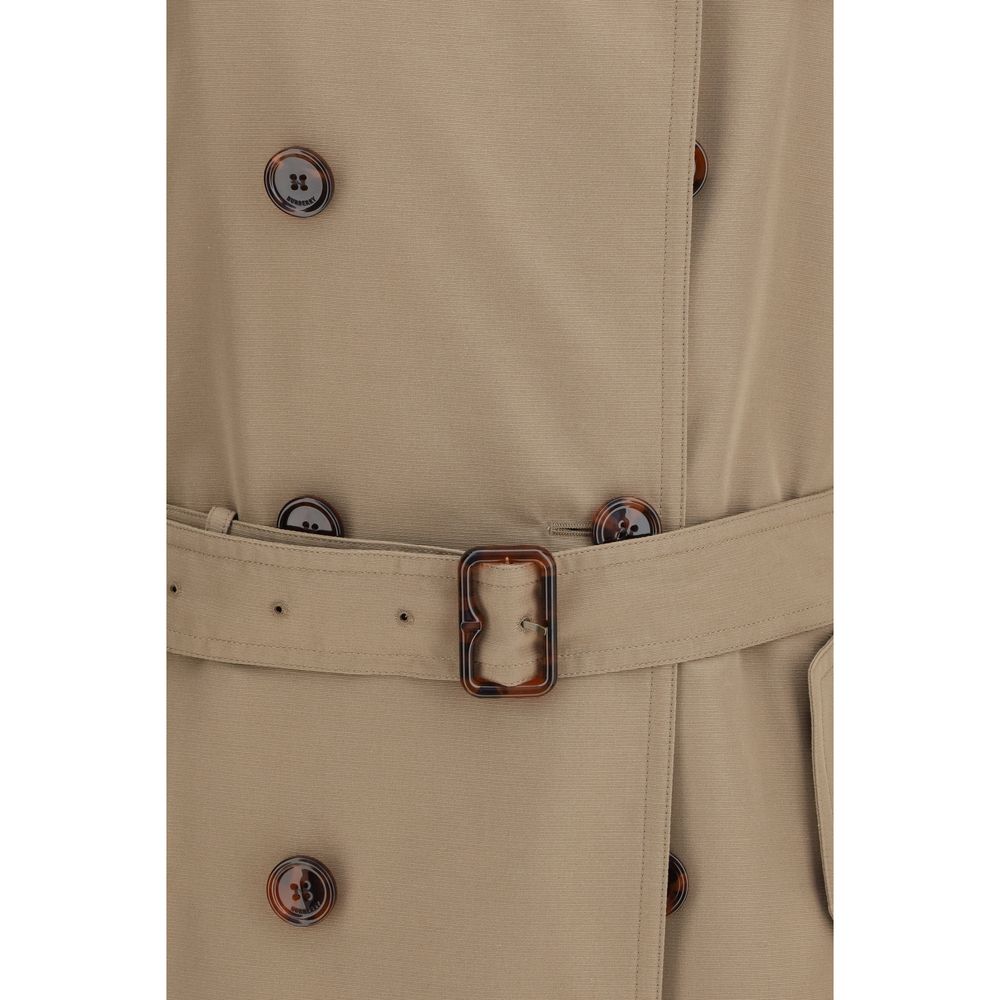 Burberry Brown Silk Coat - Timeless Couture Elegance