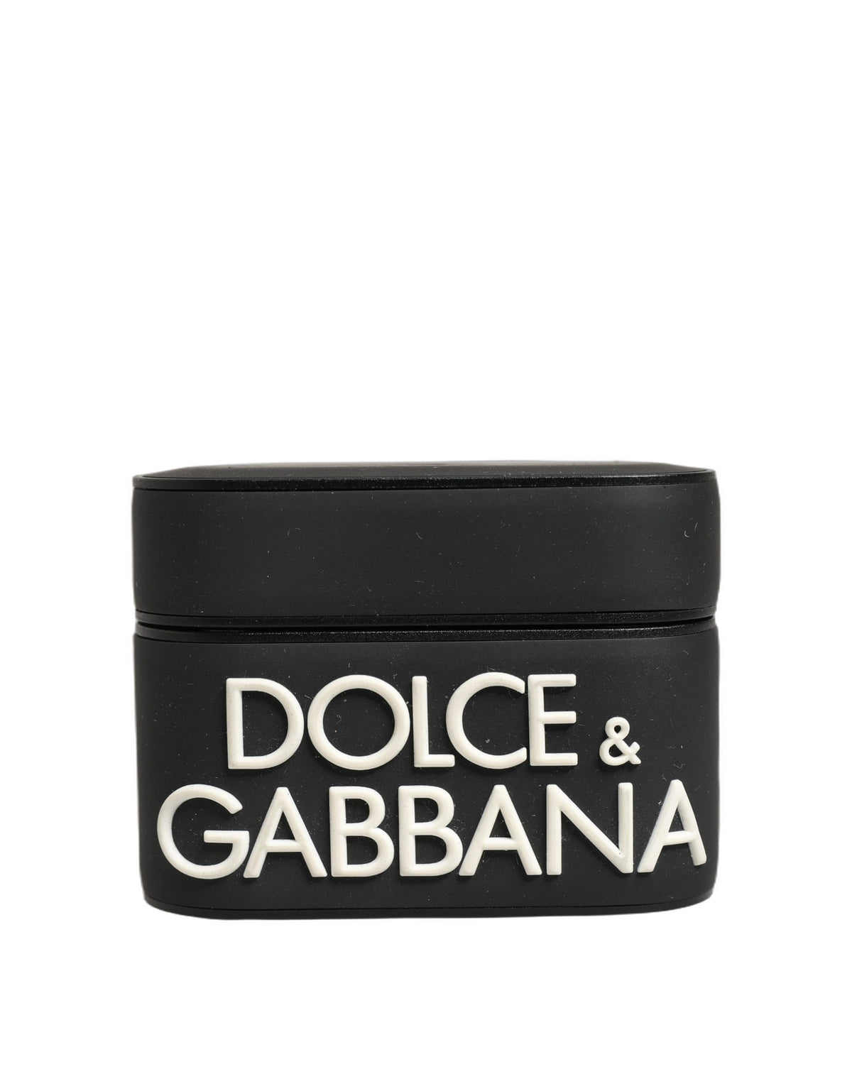 Dolce & Gabbana Black PVC Embossed Logo Airpods Case - Luxury