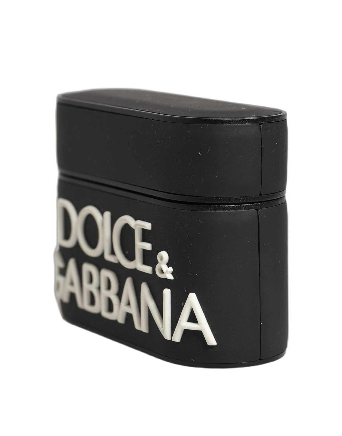 Dolce & Gabbana Black PVC Embossed Logo Airpods Case - Luxury