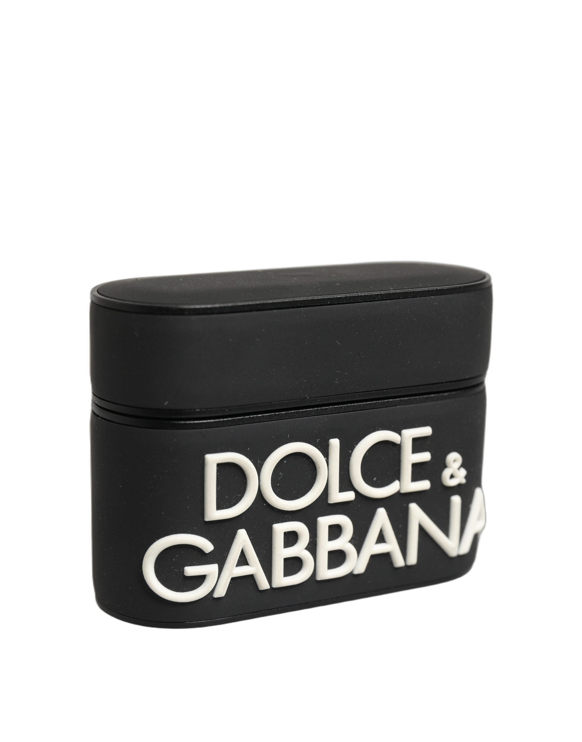 Dolce & Gabbana Black PVC Embossed Logo Airpods Case - Luxury