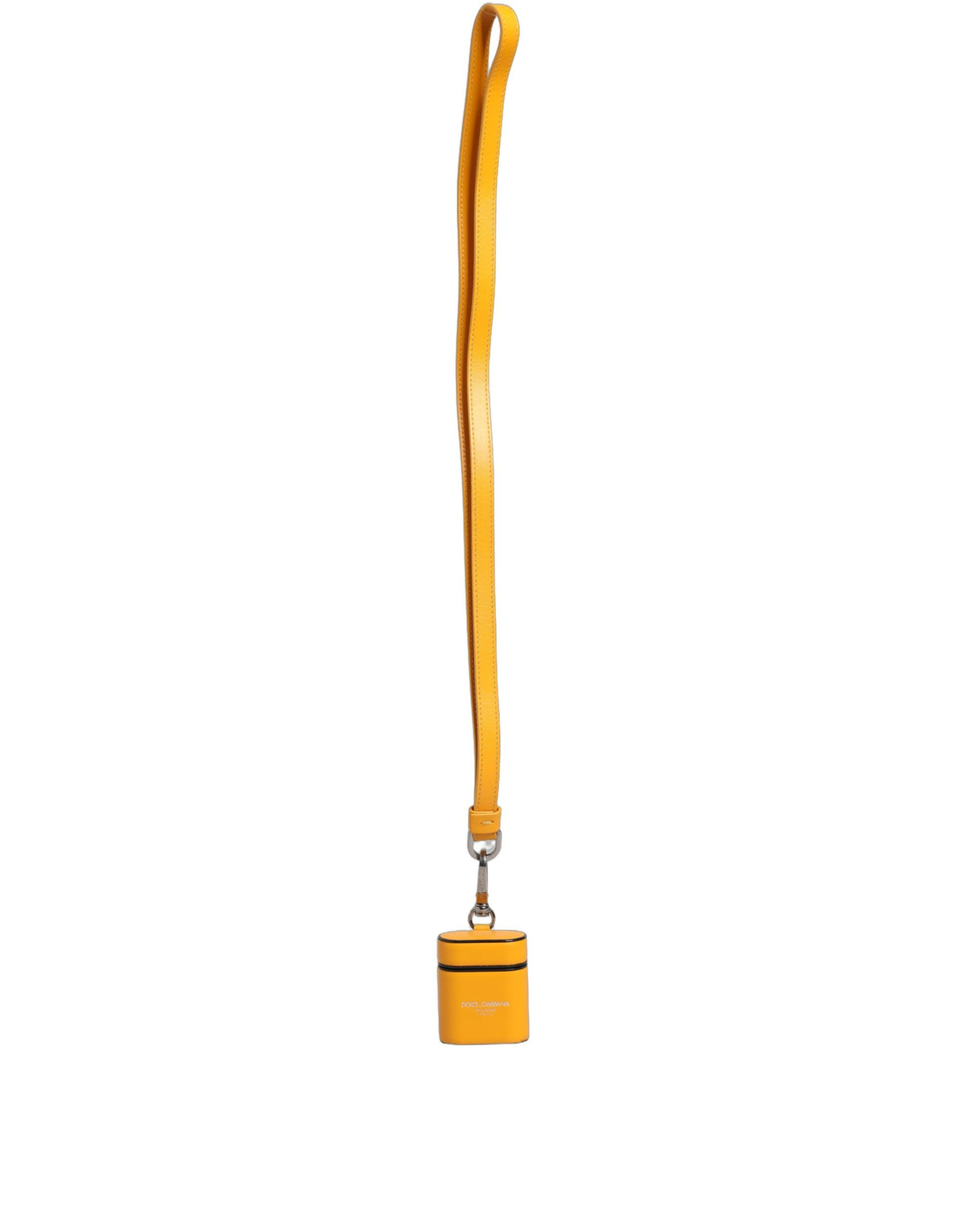 Dolce & Gabbana Yellow Calf Leather AirPods Case of Luxury