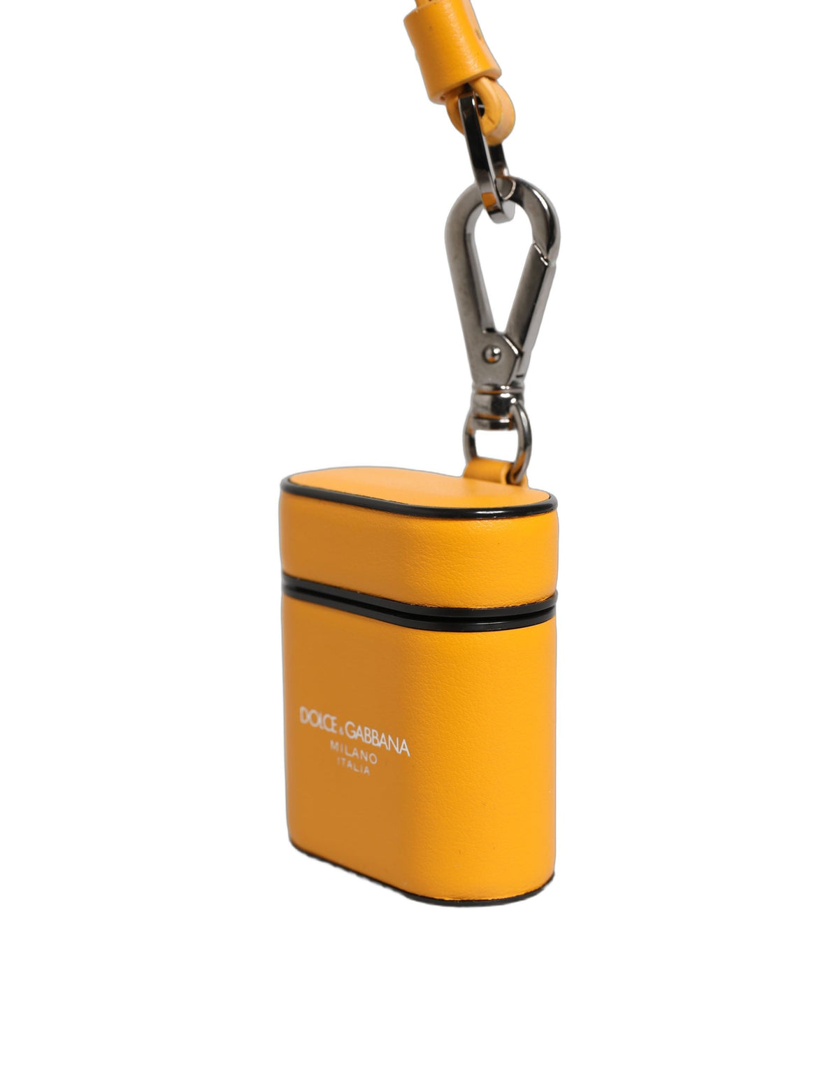 Dolce & Gabbana Luxury Yellow Calf Leather AirPods Case