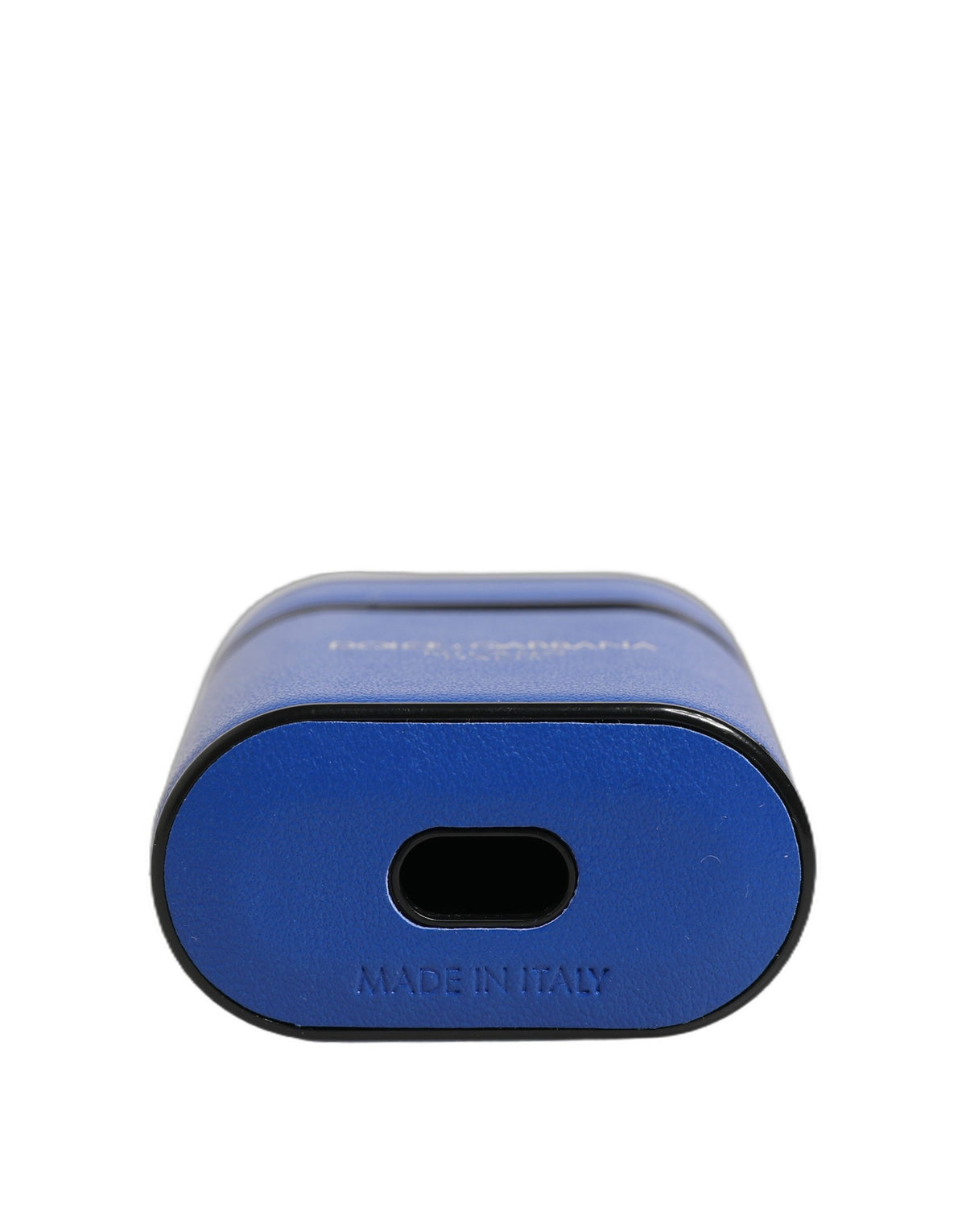 Dolce & Gabbana AirPods Case in Blue Calf Leather Luxury
